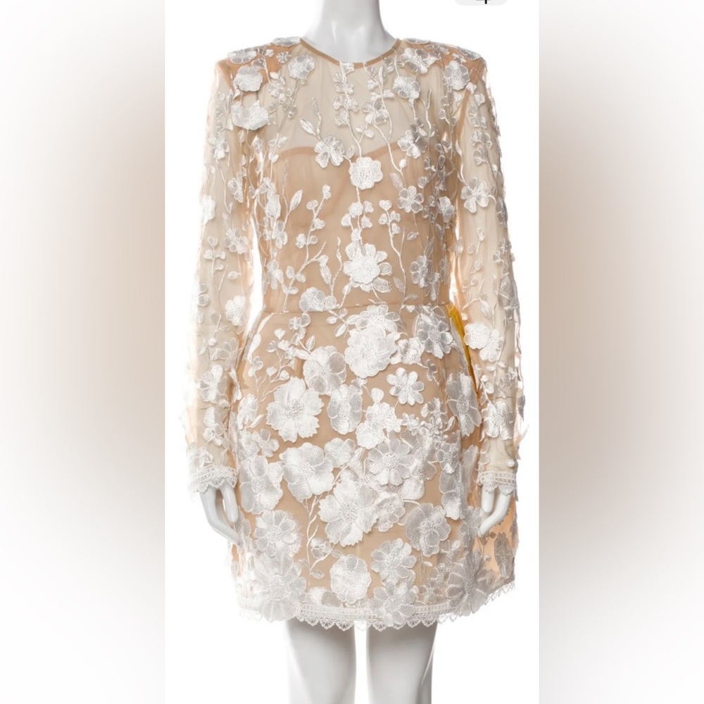 Bronx and Banco Cream Floral Mini Dress